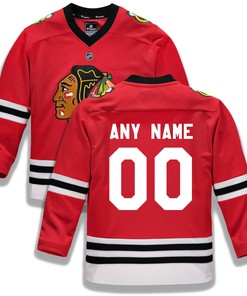 Chicago Blackhawks Fanatics Branded Home Replica Custom Jersey - Red Custom Jerseys Nhl