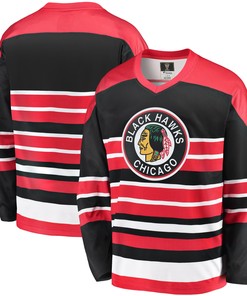 Chicago Blackhawks Fanatics Branded Premier Breakaway Heritage Blank Jersey - Red/black Nhl