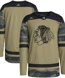 Chicago Blackhawks Military Appreciation Team Practice Men Jersey - Camo