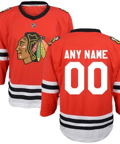 Chicago Blackhawks Replica Custom Jersey - Red Custom Jerseys Nhl