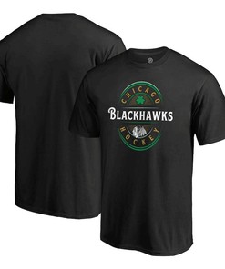 Chicago Blackhawks St. Patrick's Day Forever Lucky T-Shirt - Black