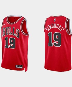Chicago Bulls 19 Marko Simonovic 2022-23 Icon Edition Red Men Jersey