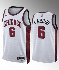 Chicago Bulls Alex Caruso 6 2022-23 City Edition White Jersey Swingman