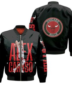 Chicago Bulls Alex Caruso 6 NBA Great Player Legends Logo Team Black Gift For Bulls Fans Bomber Jacket
