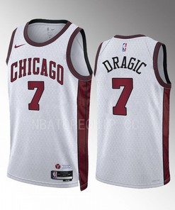 Chicago Bulls Goran Dragic 7 2022-23 City Edition White Jersey Swingman