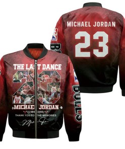 Chicago Bulls Michael Jordan 23 1984 1998 Thank You For The Memories Signed Gift For Bulls Fans Bomber Jacket