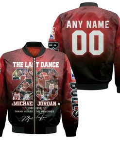 Chicago Bulls Michael Jordan 23 1984 1998 Thank You For The Memories Signed Gift With Custom Name Number For Bulls Fans Bomber Jacket
