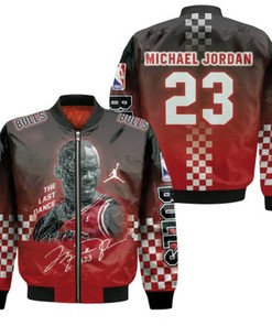 Chicago Bulls Michael Jordan 3 Signature NBA The Last Dance Legendary Captain Gift For Bulls Fans Bomber Jacket