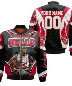 Chicago Bulls Michael Jordan Legendary Personalized Bomber Jacket Model 1128