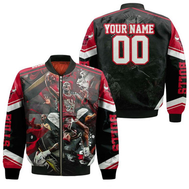 Chicago Bulls Michael Jordan Legendary Slam Dunk Personalized Bomber Jacket Model 1130
