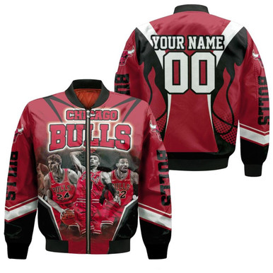 Chicago Bulls Michael Jordan With Legends Personalized Bomber Jacket Model 1138