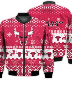 Chicago Bulls Sports Football American Ugly Christmas Sweater Gifts Unisex 3D Bomber Jacket