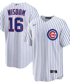 Chicago Cubs #16 Patrick Wisdom Home Replica Jersey - White