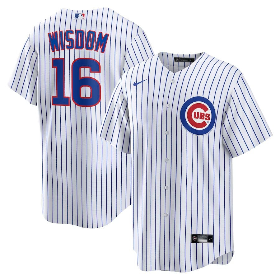Chicago Cubs #16 Patrick Wisdom Home Replica Jersey - White