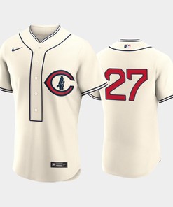 Chicago Cubs 2022-23 Field of Dreams Cream 27 Seiya Suzuki Jersey
