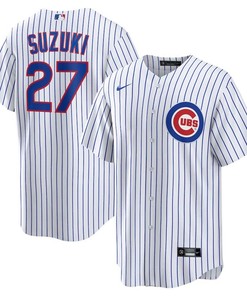 Chicago Cubs #27 Seiya Suzuki Home Replica Jersey - White