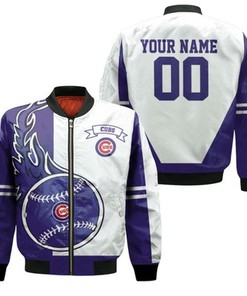 Chicago Cubs 3D Personalized Bomber Jacket Model 1146