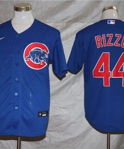 Chicago Cubs Anthony Rizzo #44 2020 Mlb Navy Blue Jersey