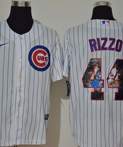 Chicago Cubs Anthony Rizzo #44 2020 Mlb White Jersey