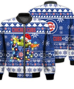 Chicago Cubs Baby Yoda Star Wars Sports Football American Ugly Christmas Gifts Unisex 3D Bomber Jacket