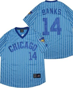 Chicago Cubs Ernie Banks #14 2020 Mlb Blue Jersey