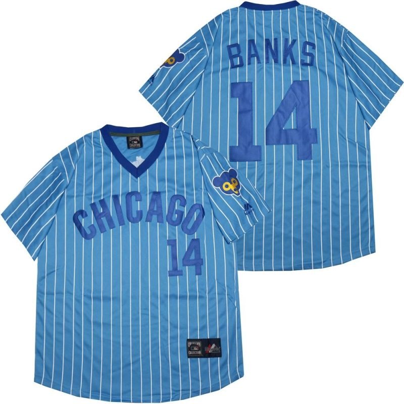 Chicago Cubs Ernie Banks #14 2020 Mlb Blue Jersey