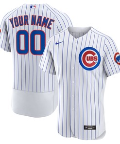 Chicago Cubs Home Authentic Custom Jersey White Custom Jerseys Mlb