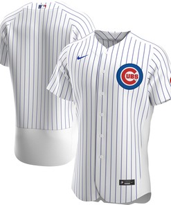 Chicago Cubs Home Authentic Team Jersey White Mlb