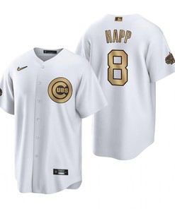 Chicago Cubs Ian Happ White 2022-23 All-Star Game Jersey