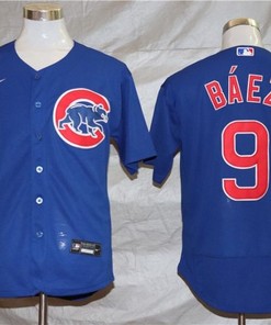 Chicago Cubs Javier Baez #9 2020 Mlb Blue Jersey