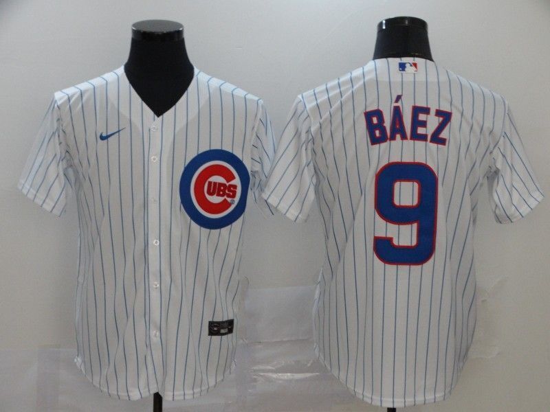 Chicago Cubs Javier Baez #9 2020 Mlb White Jersey
