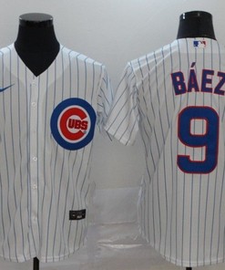 Chicago Cubs Javier Baez #9 2020 Mlb White Jersey