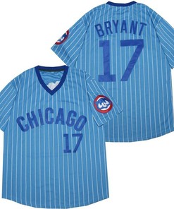 Chicago Cubs Kris Bryant #17 2020 Mlb Blue Jersey