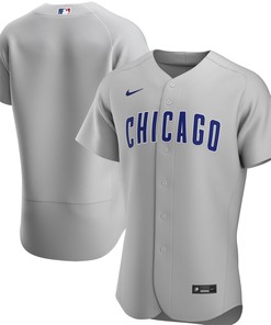 Chicago Cubs Road Authentic Team Jersey - Gray Mlb