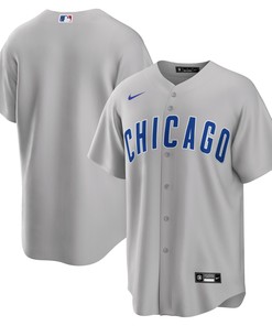 Chicago Cubs Road Replica Team Jersey Gray Mlb
