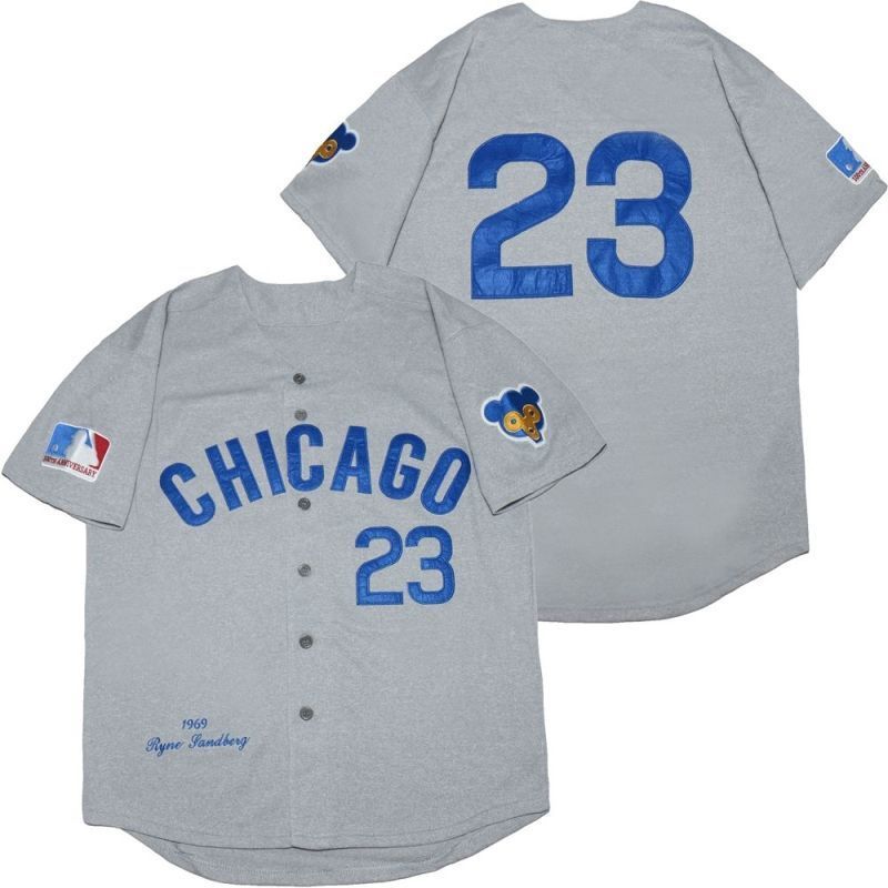 Chicago Cubs Ryne Sandberg #23 2020 Mlb Grey Jersey
