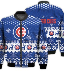Chicago Cubs Sports Football American Ugly Christmas Sweater Gifts Unisex 3D Bomber Jacket