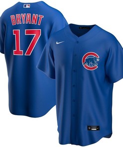 Chicago Cubs kris Bryant #17 2020 Mlb Blue Jersey