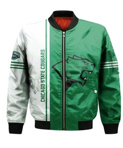 Chicago State Cougars Bomber Jacket Half Style - NCAA
