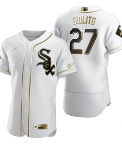 Chicago White Sox #27 Lucas Giolito Mlb Golden Brandedition White Jersey Gift For White Sox Fans