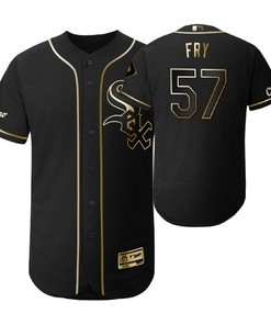 Chicago White Sox #57 Jace Fry Mlb 2019 Golden Brandedition Black Jersey Gift For White Sox Fans
