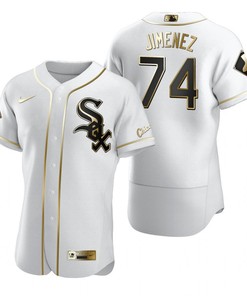 Chicago White Sox #74 Eloy Jimenez Mlb Golden Brandedition White Jersey Gift For White Sox Fans