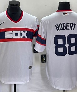 Chicago White Sox #88 Luis Robert Jersey - Black Blue