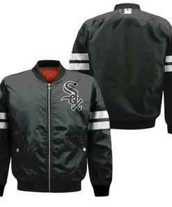 Chicago White Sox Black 2019 Jersey Inspired Style Bomber Jacket