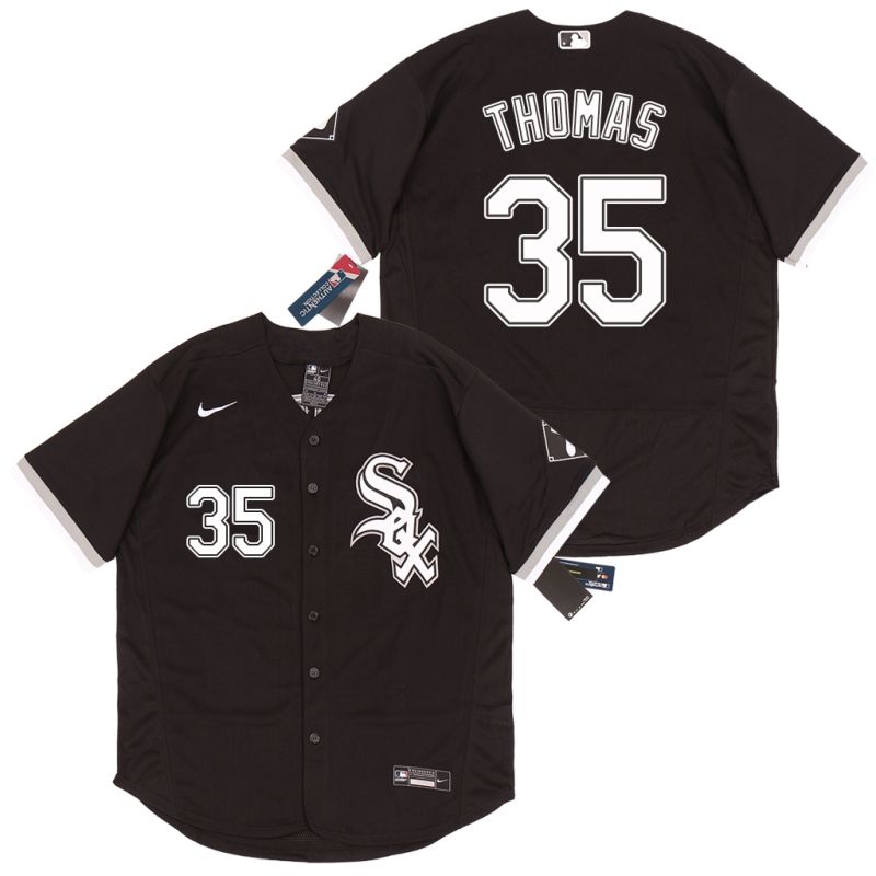 Chicago White Sox Frank Thomas #35 2020 Mlb Black Jersey