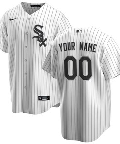 Chicago White Sox Home Custom Men Jersey - White