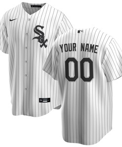 Chicago White Sox Home Replica Custom Jersey - White Custom Jerseys Mlb