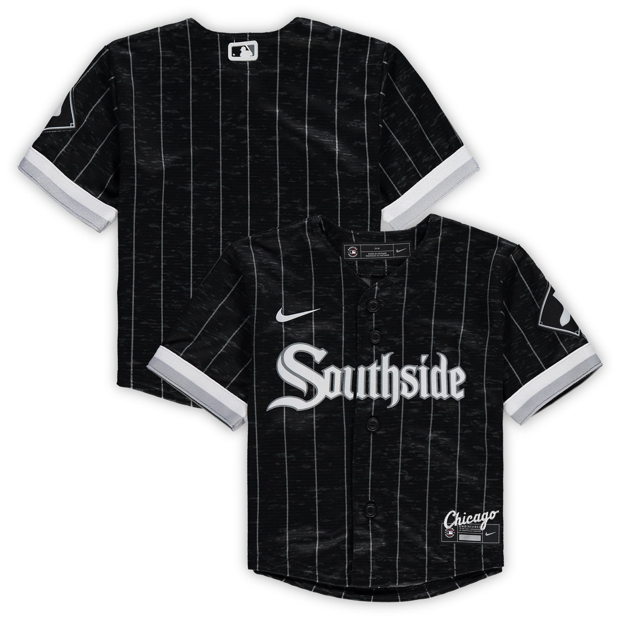 Chicago White Sox Infant 2021 Mlb City Connect Replica Jersey - Black/gray