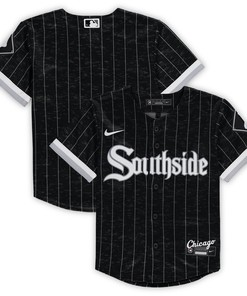 Chicago White Sox Preschool 2021 Mlb City Connect Replica Team Jersey - Black/gray