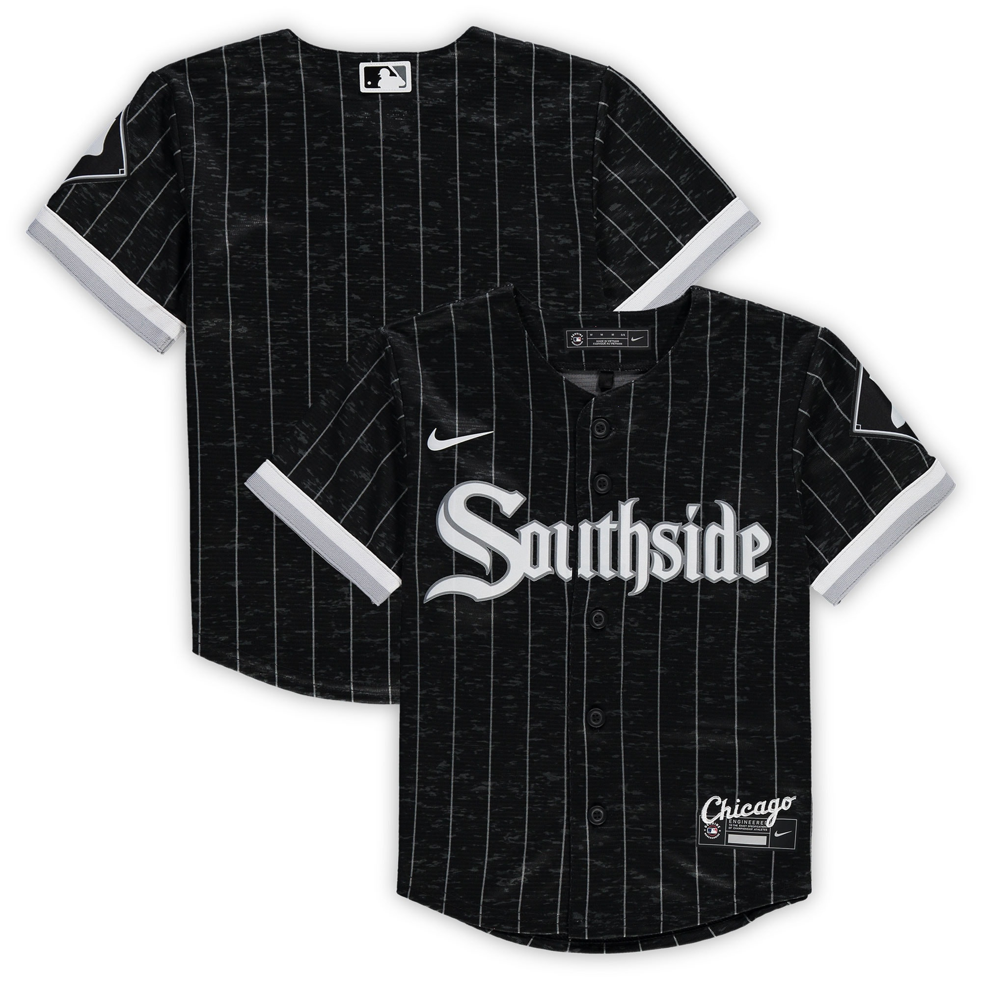 Chicago White Sox Preschool 2021 Mlb City Connect Replica Team Jersey - Black/gray Mlb